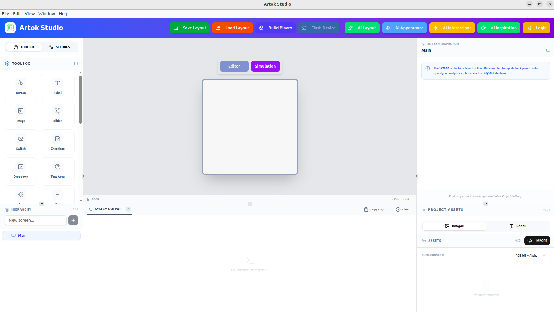 Artok Studio Workspace Overview